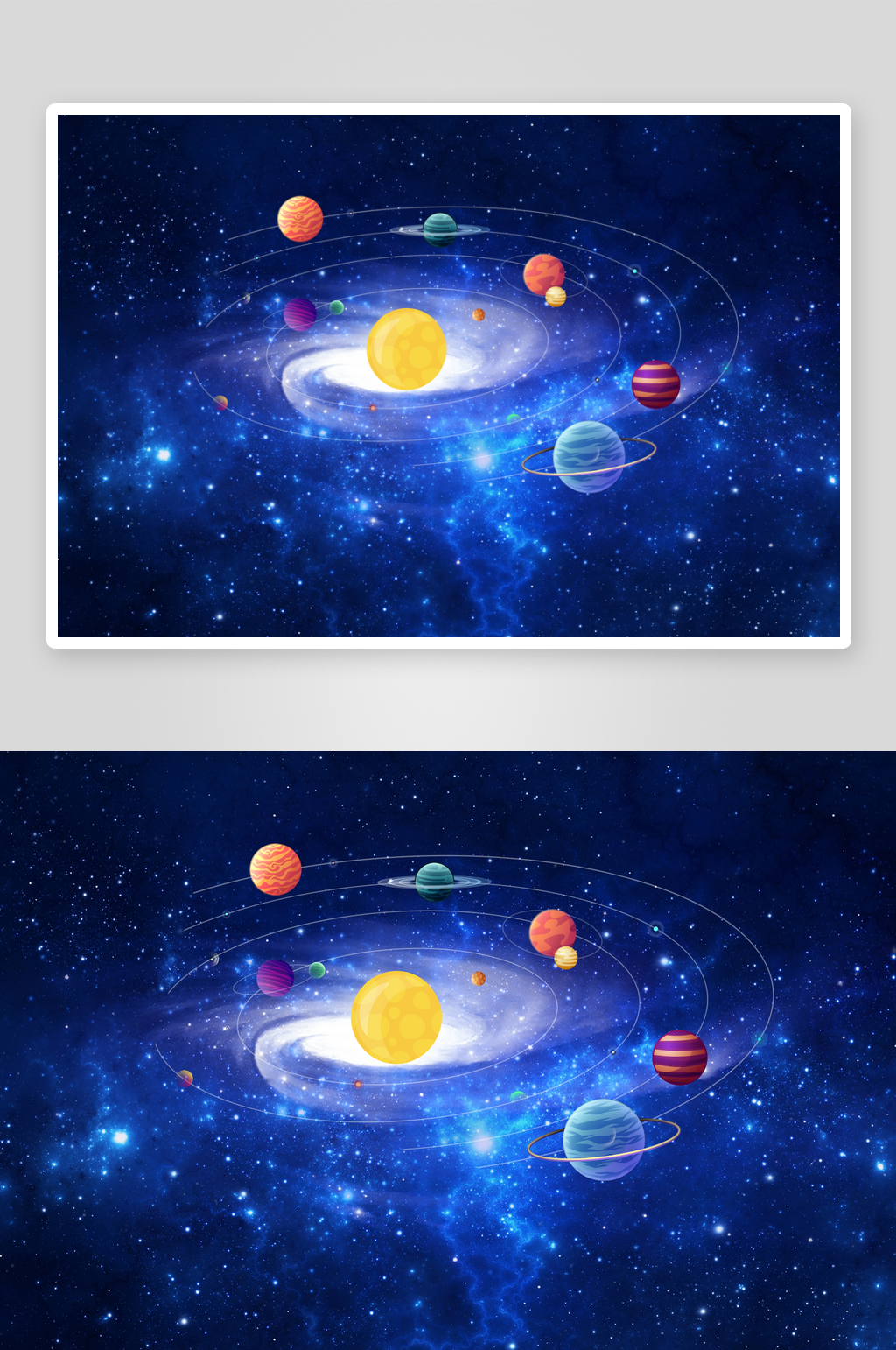 蓝色好看星空星球背景素材