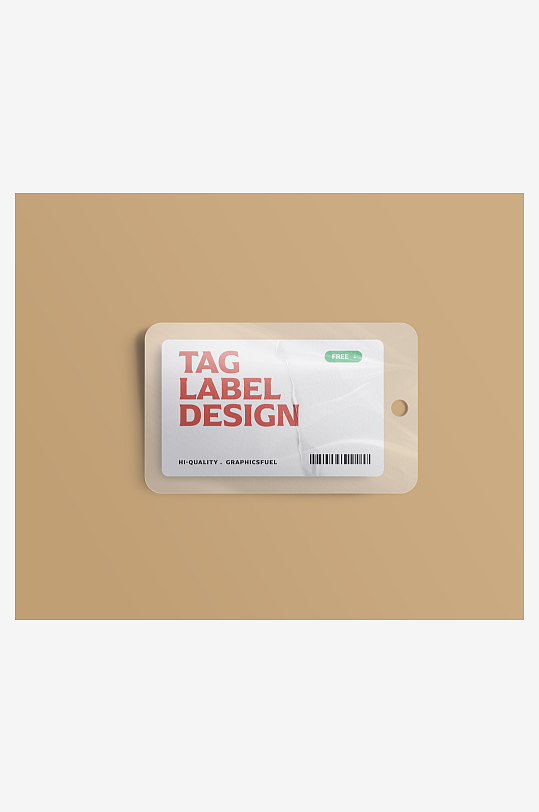 高端标签贴纸样机-众图网