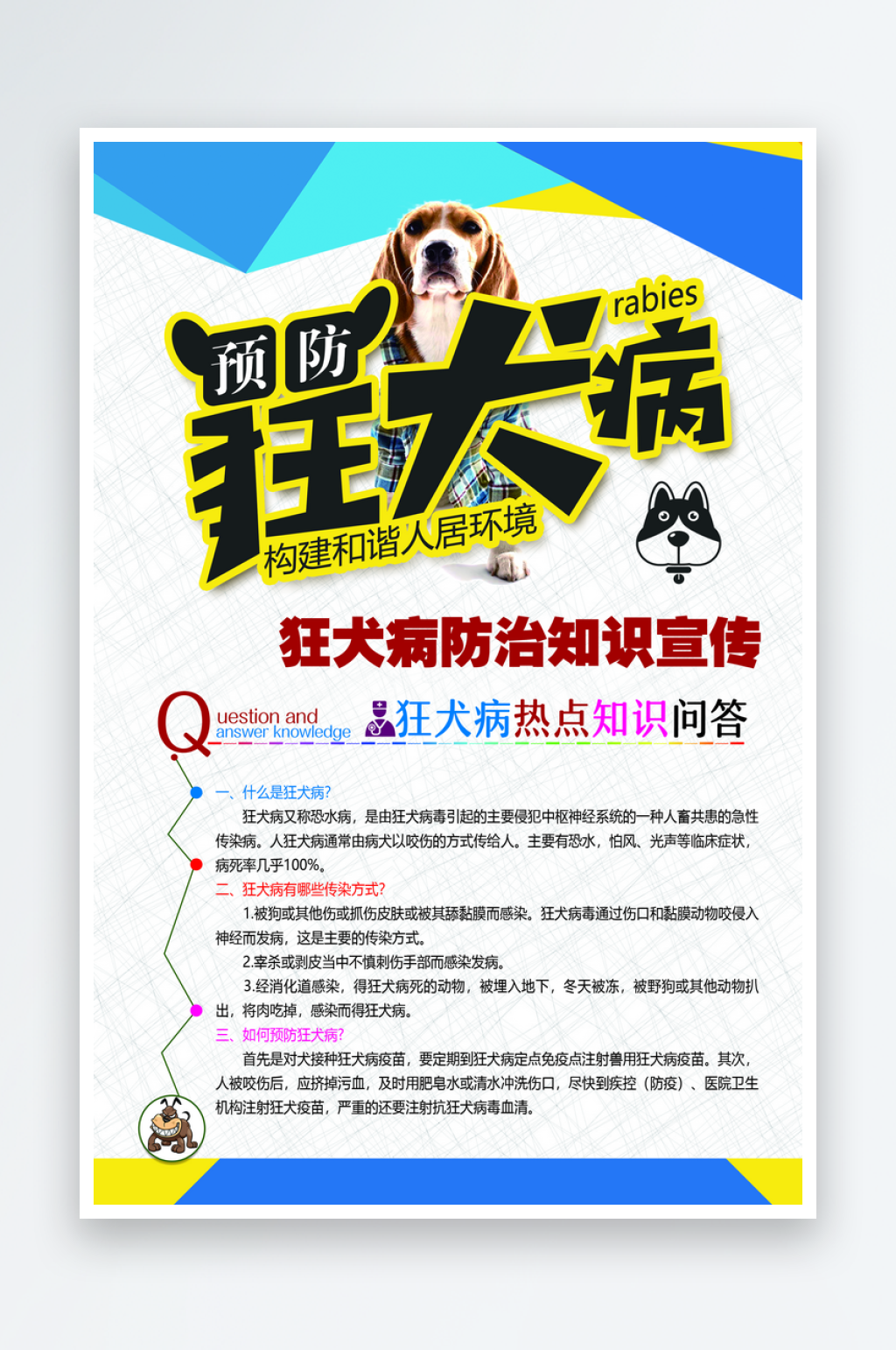 狂犬病防治知识宣传素材