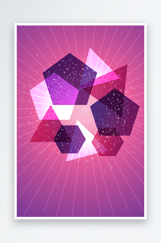 梦幻多边形几何图案背景