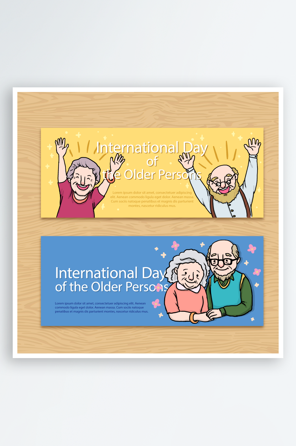 国际老年人日宣传图素材