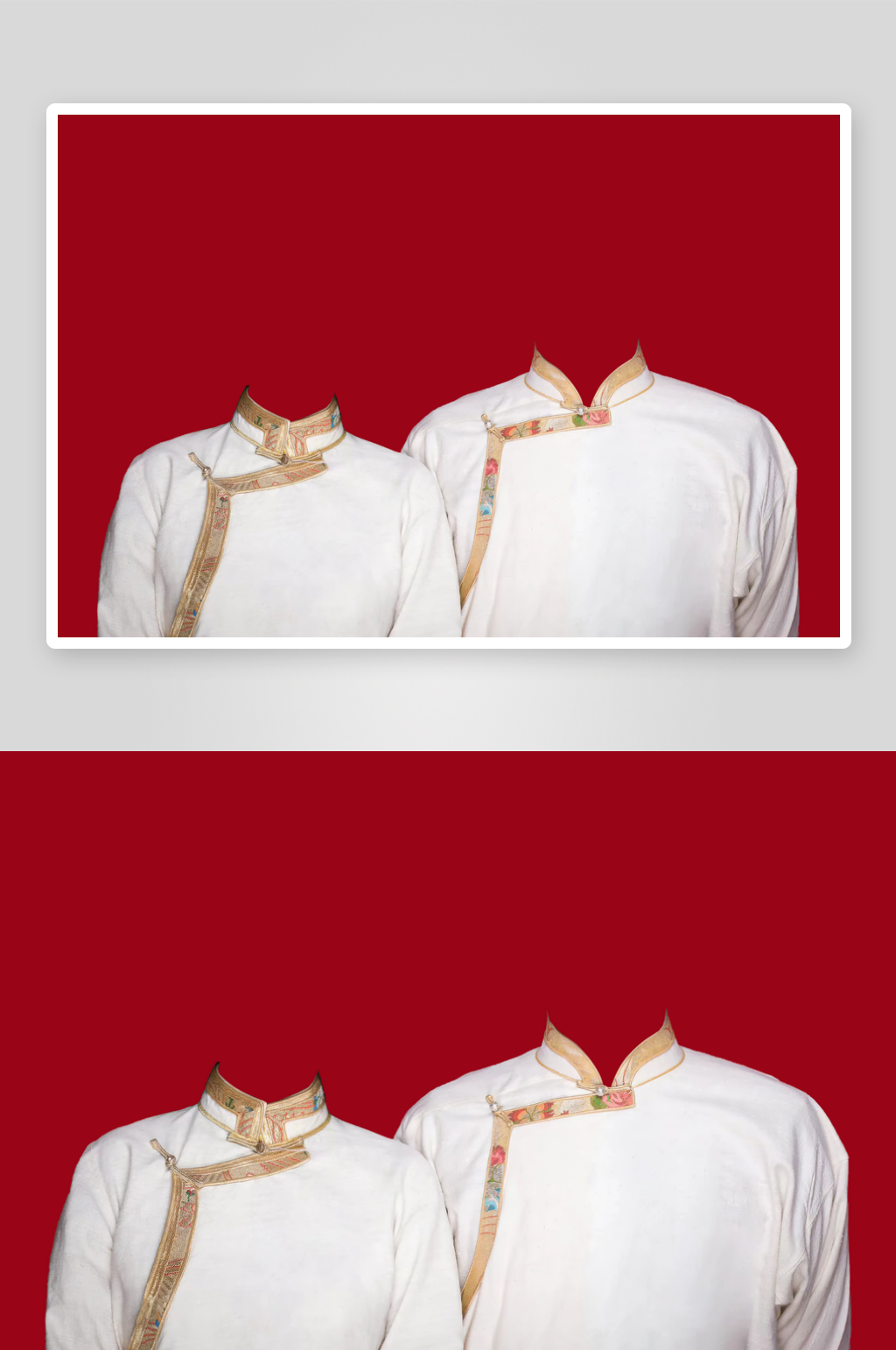 结婚登记照模板换头服装后期修图合成PSD素材
