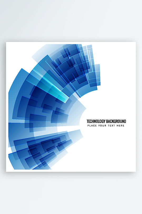 蓝色几何科技背景图案-众图网