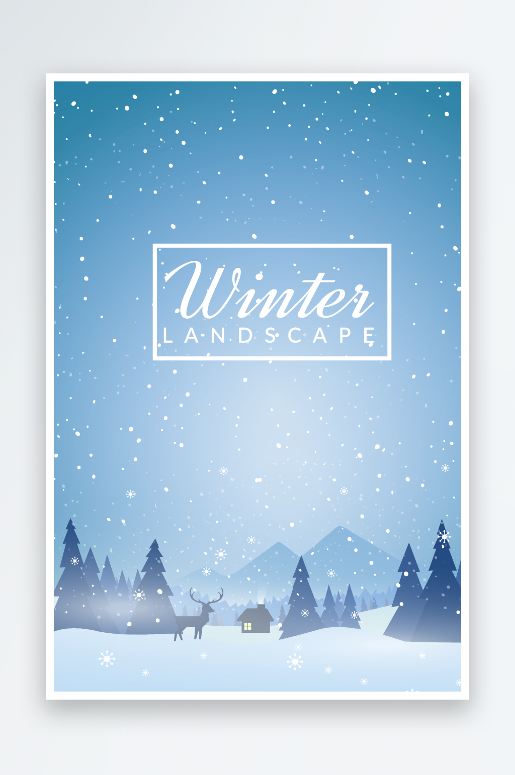 冬日雪景静谧的冰雪世界素材