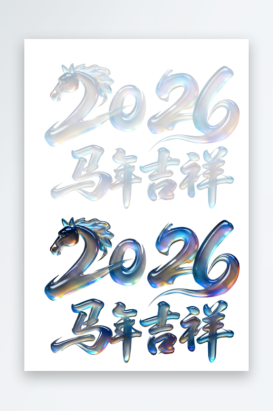 2026马年艺术字汉字文字-众图网