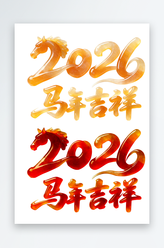 2026马年艺术字汉字文字-众图网