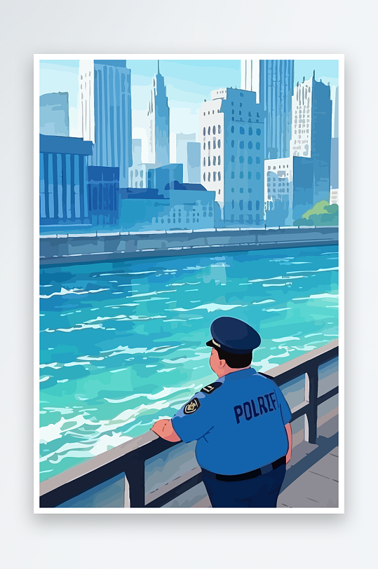 树警察男人矢量插画-众图网