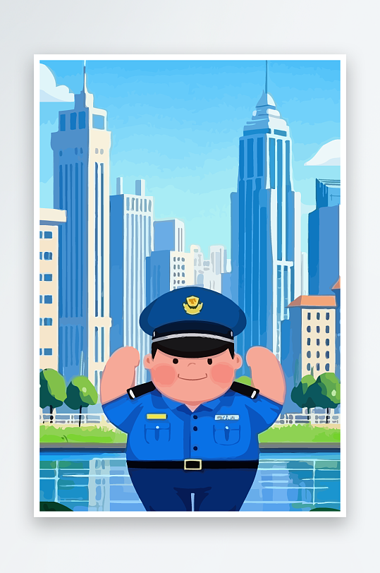 树警察男人矢量插画-众图网