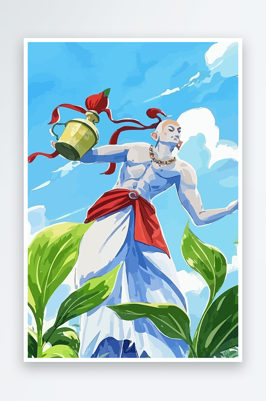 西方男神男人插画元素-众图网