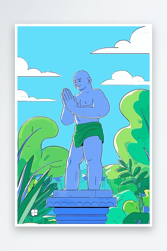 西方男神男人插画元素-众图网