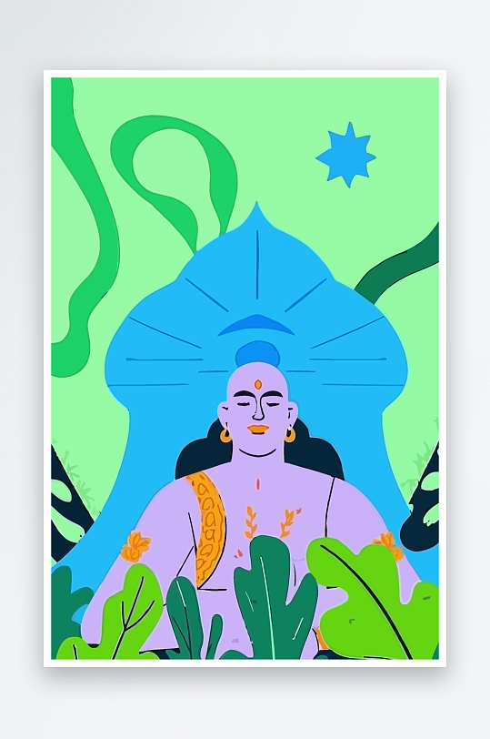 西方男神男人插画元素-众图网