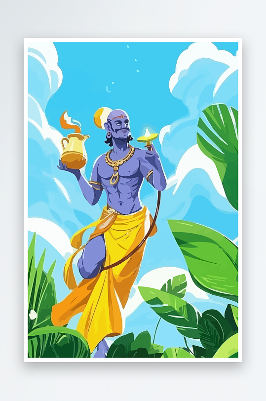 西方男神男人插画元素-众图网