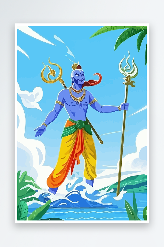 西方男神男人插画元素-众图网