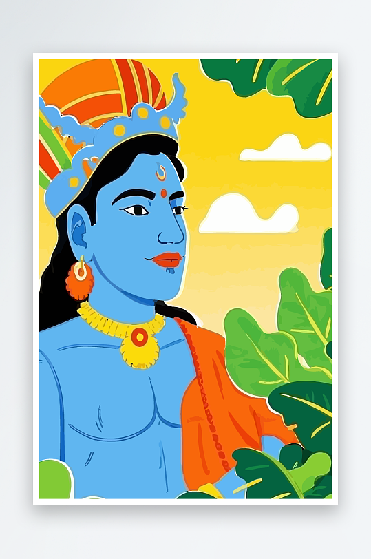 西方男神男人插画-众图网