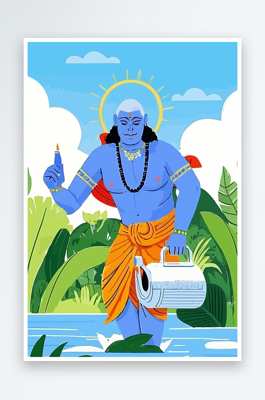 西方男神男人插画元素-众图网