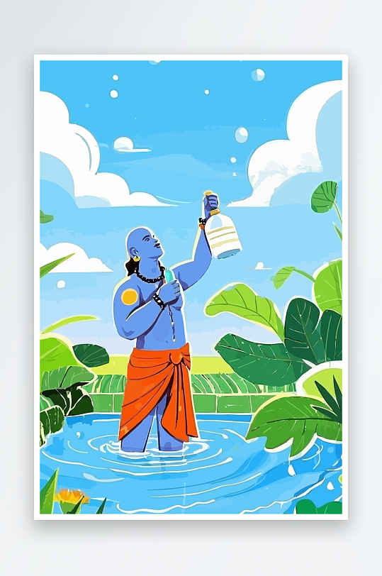 西方男神男人插画元素-众图网