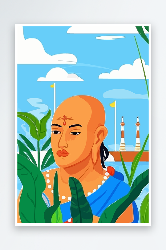 西方男神男人插画元素-众图网