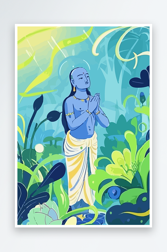 西方男神男人插画-众图网