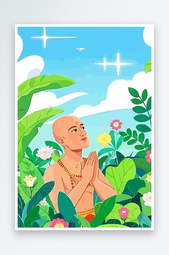 西方男神男人插画-众图网