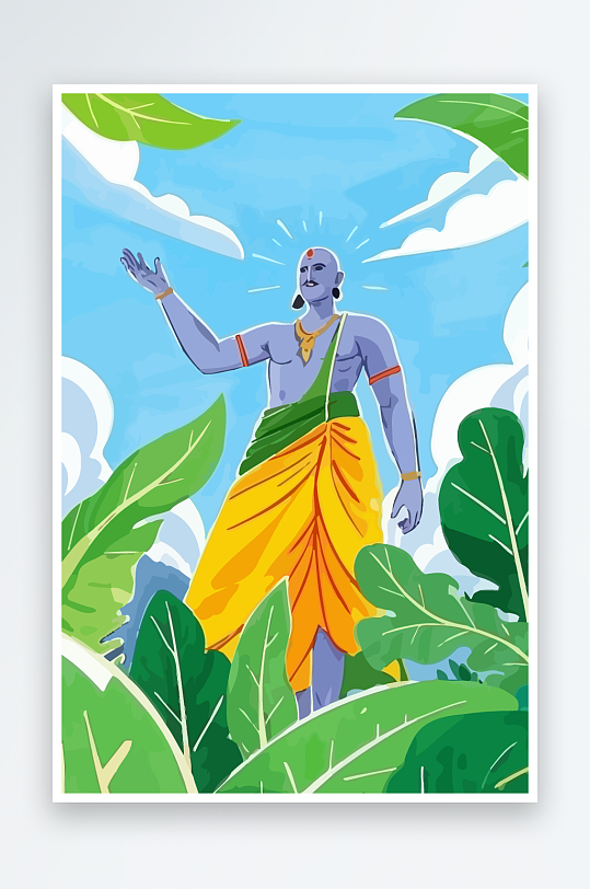 西方男神男人插画元素-众图网