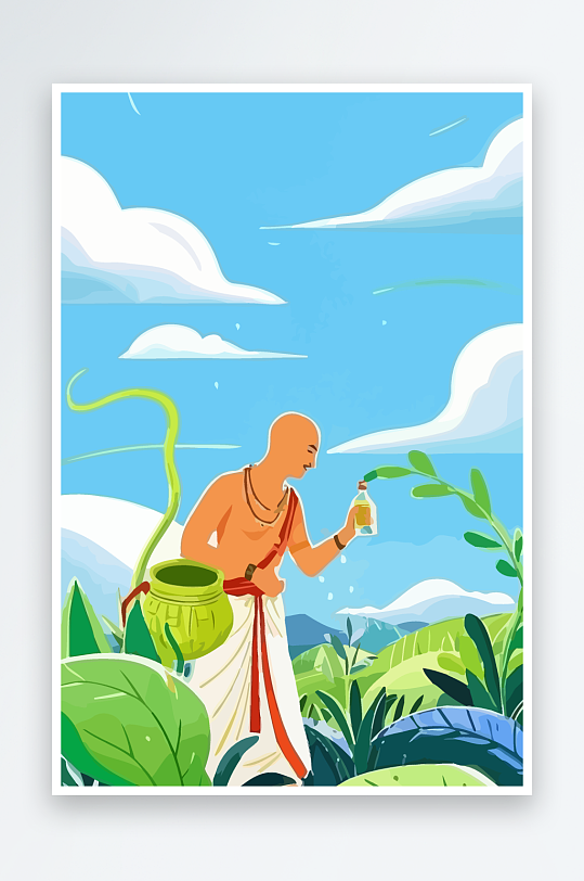 西方男神男人插画元素-众图网