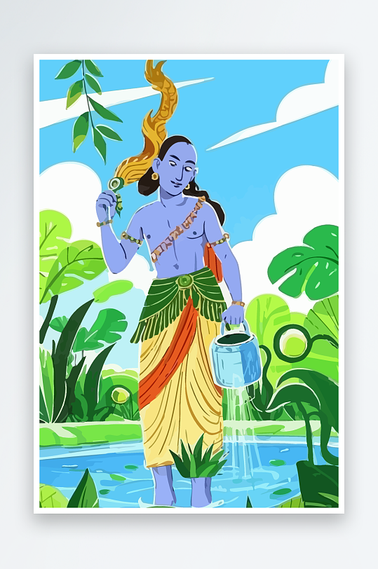 西方男神男人插画元素-众图网