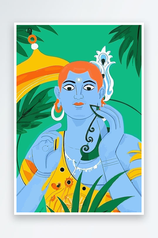 西方男神男人插画元素-众图网