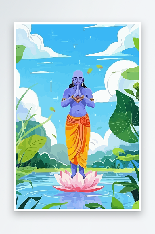 西方男神男人插画-众图网