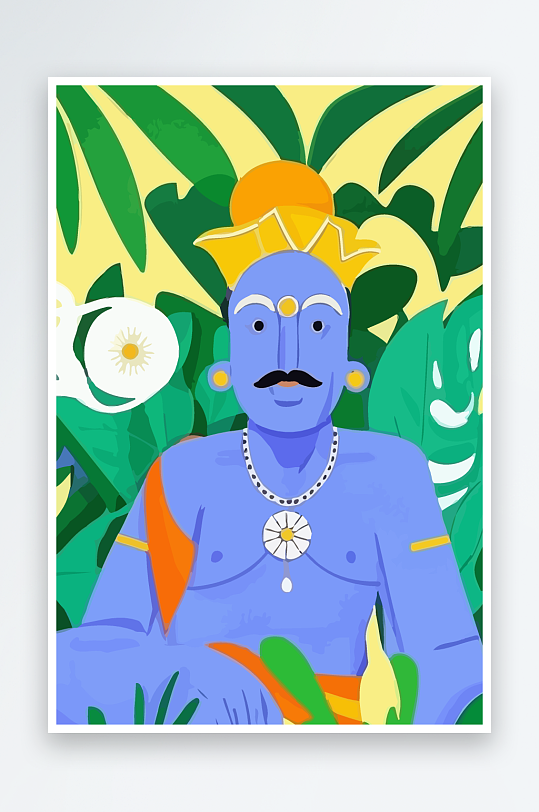 西方男神男人插画-众图网