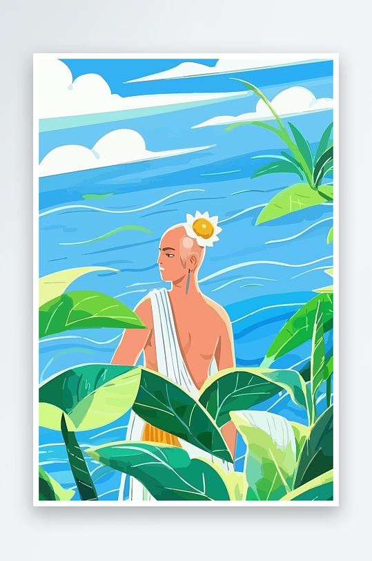 西方男神男人插画元素-众图网