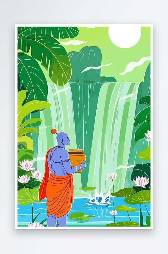 西方男神男人插画元素-众图网