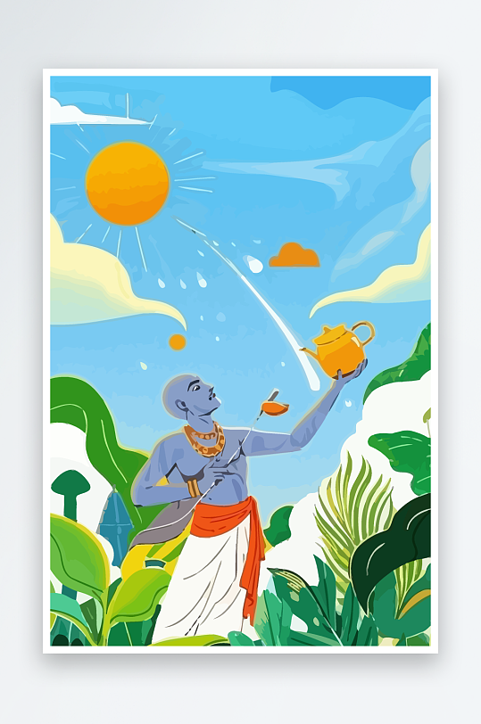 西方男神男人插画元素-众图网