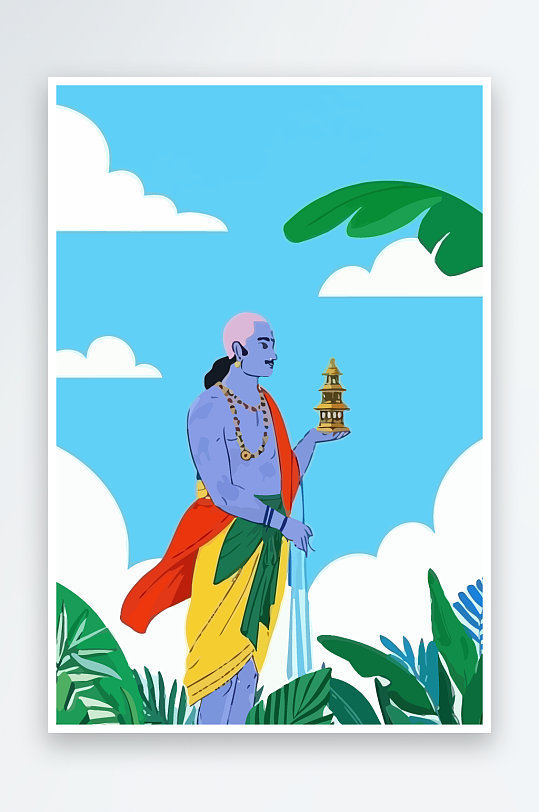 西方男神男人插画元素-众图网