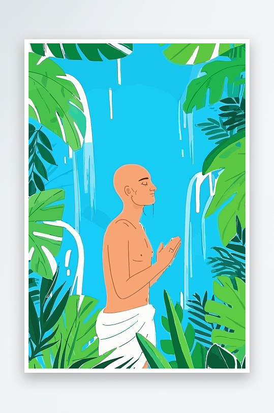 西方男神男人插画元素-众图网