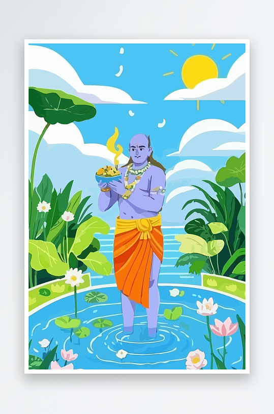 西方男神男人插画元素-众图网