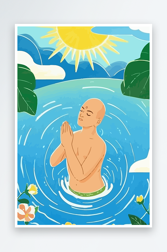 西方男神男人插画-众图网