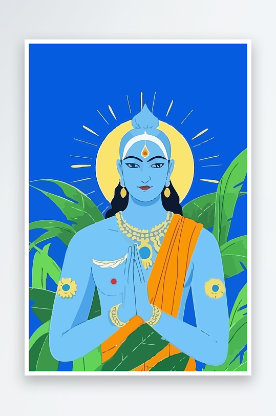 西方男神男人插画-众图网