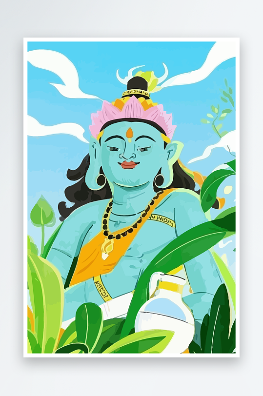 西方男神男人插画元素-众图网