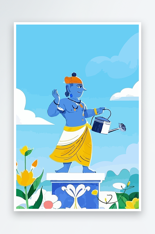 西方男神男人插画元素-众图网