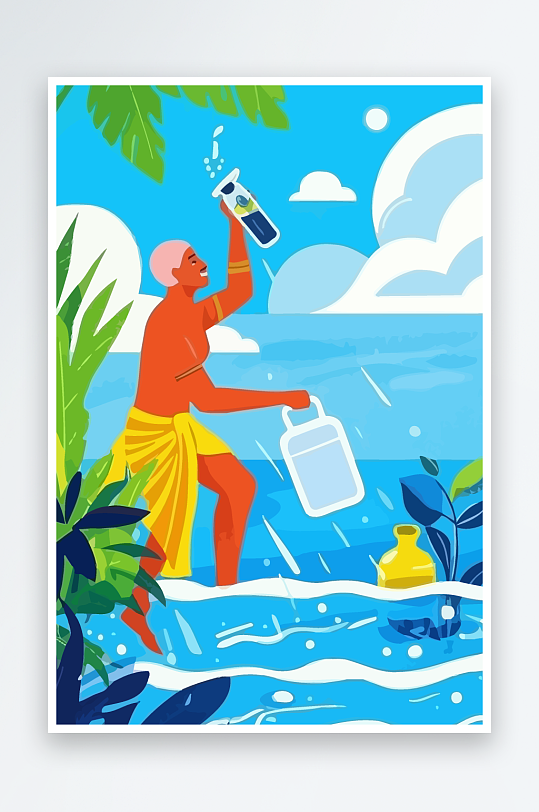 西方男神男人插画-众图网