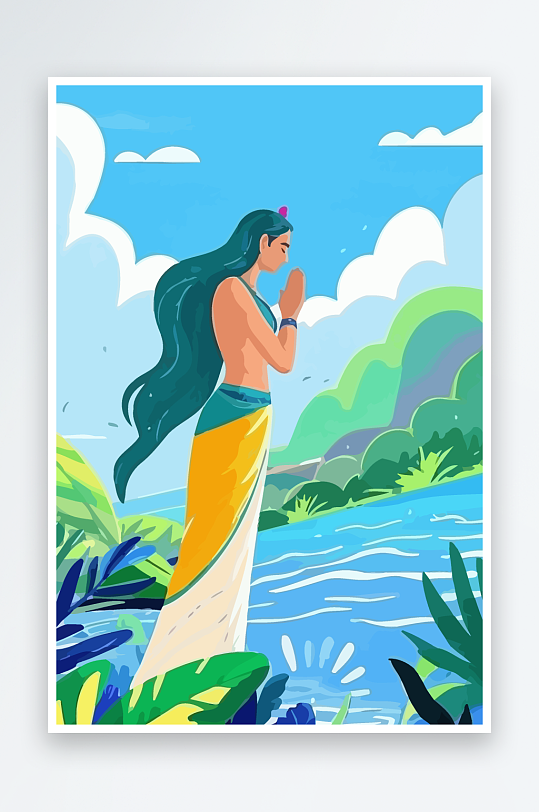 西方男神男人插画-众图网