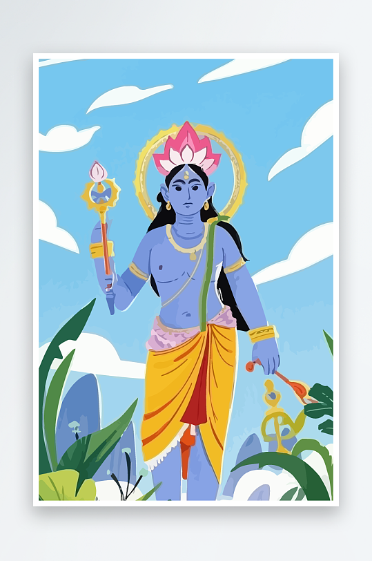 西方男神男人插画-众图网