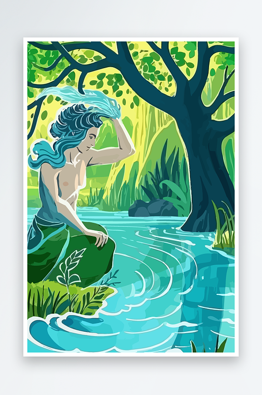 西方神话男人插画-众图网