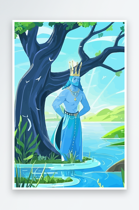 西方神话男人插画元素-众图网