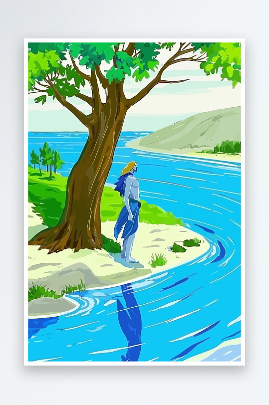 西方神话男人插画-众图网