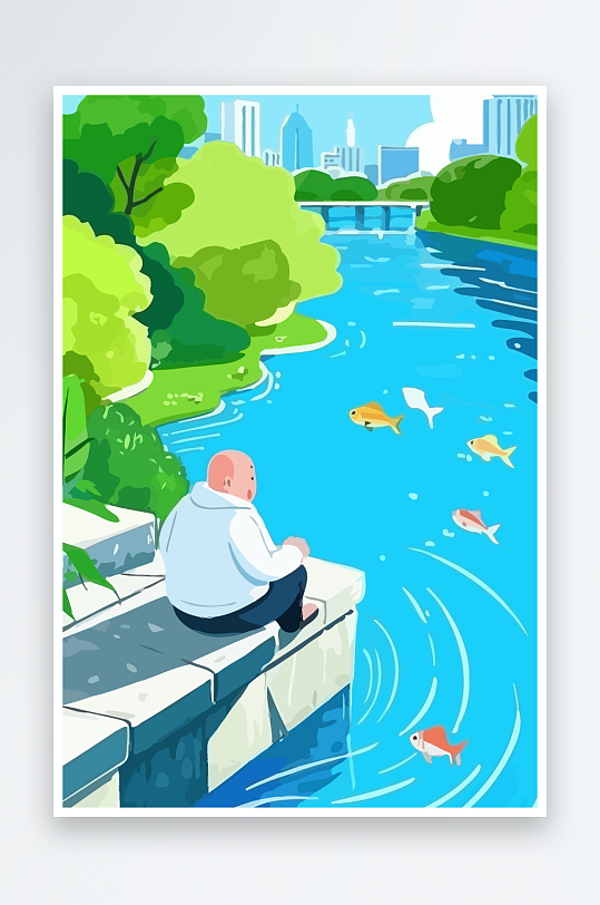 专家医生风景插画-众图网