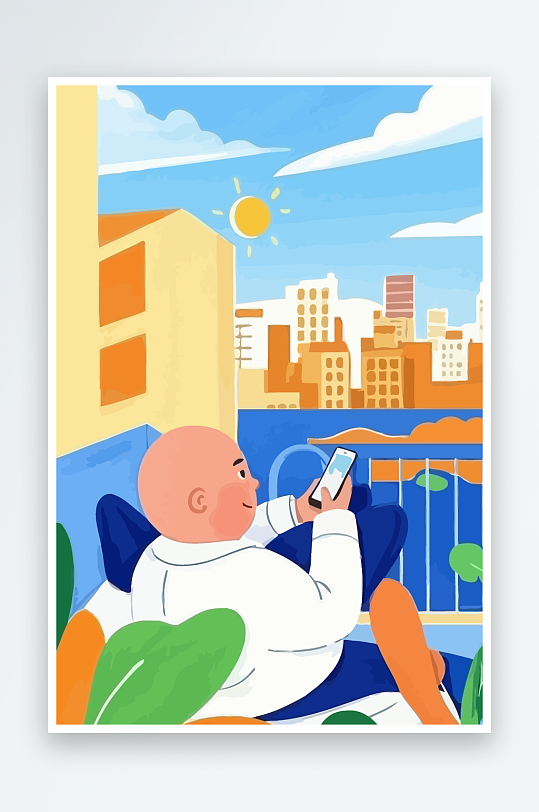 专家医生风景插画-众图网