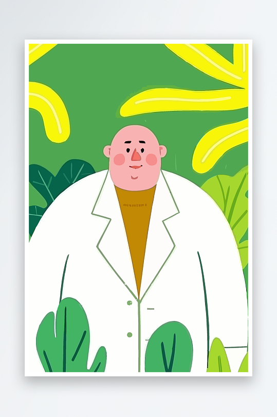 专家医生风景插画-众图网