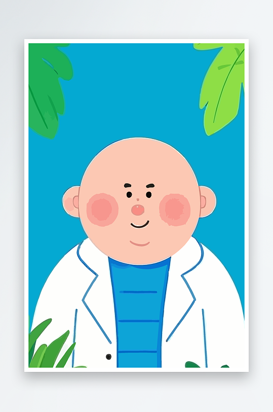 专家医生风景插画元素-众图网