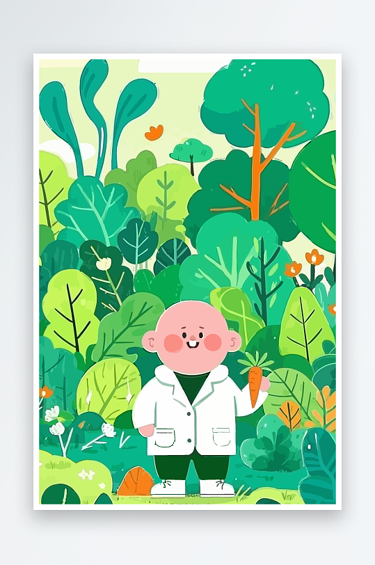 专家医生风景插画-众图网